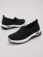 Women's Orthopedic Knit Slip-On Loafers | Non-Slip Wedge Trainers