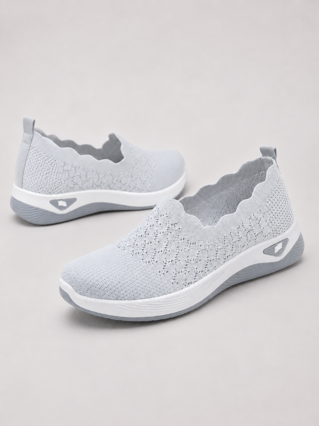 Women's Orthopedic Knit Slip-On Loafers | Non-Slip Wedge Trainers