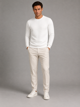 Men's Waffle-Textured Crewneck Sweatshirt