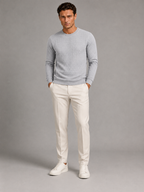 Men's Waffle-Textured Crewneck Sweatshirt