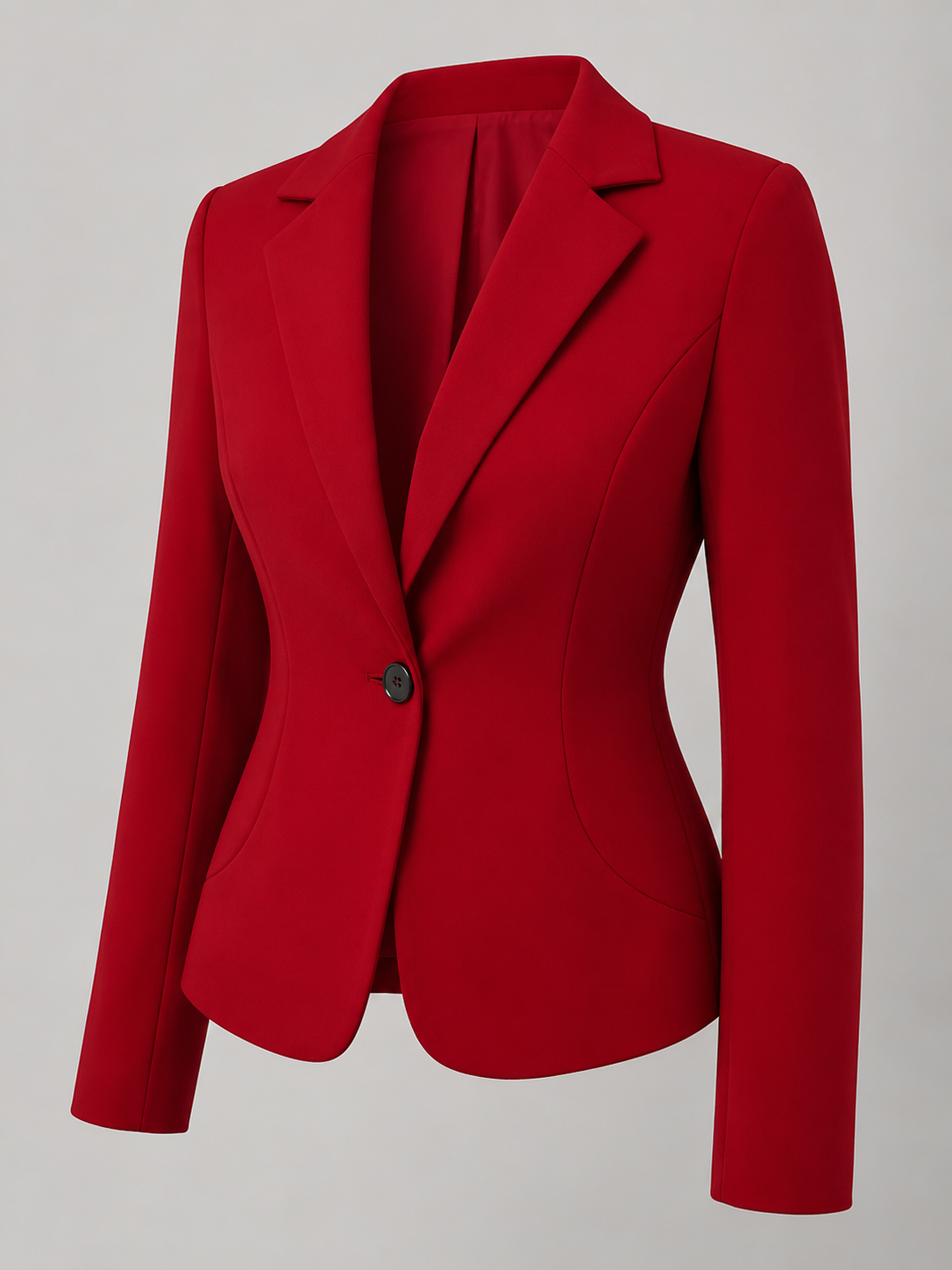 Women's Single Button Tailored Blazer | Notch Lapel Suit Jacket
