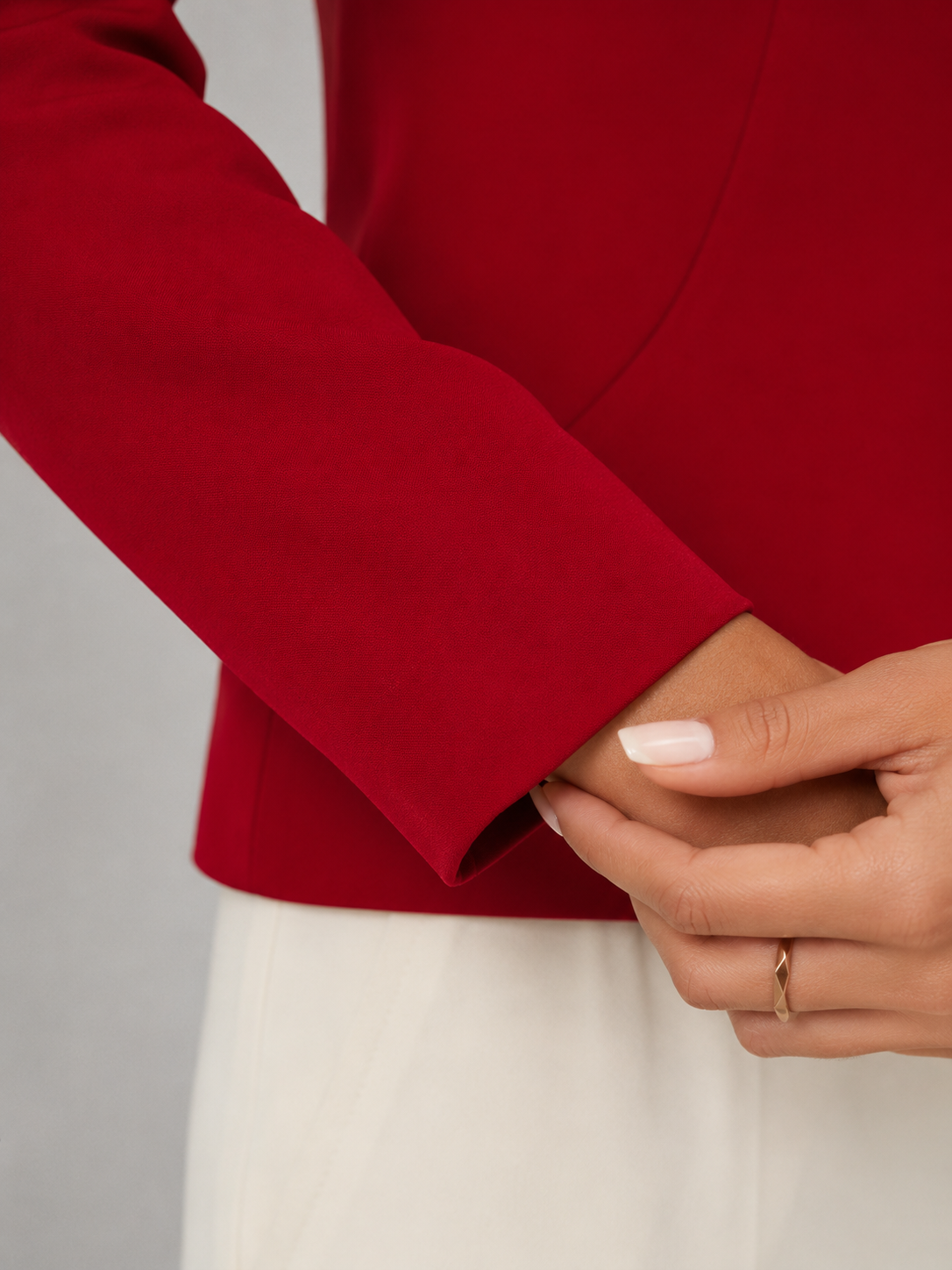 Women's Single Button Tailored Blazer | Notch Lapel Suit Jacket