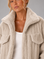 Women's Oversized Teddy Jacket | Borg Collared Winter Coat