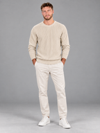 Men's Cable Knit Jumper | Crew Neck Textured Pullover