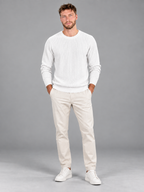 Men's Cable Knit Jumper | Crew Neck Textured Pullover
