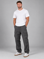Men's Cargo Trousers | Relaxed Utility Fit Drawstring Waist
