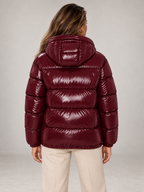 Women's Oversized Puffer Jacket | High Shine Hooded Winter Coat