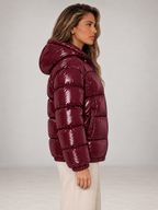 Women's Oversized Puffer Jacket | High Shine Hooded Winter Coat