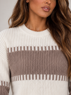 Women's Crew Neck Pullover Sweater | Soft Relaxed Knit