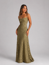 Women's Floral Sculpted Bodice Maxi Dress