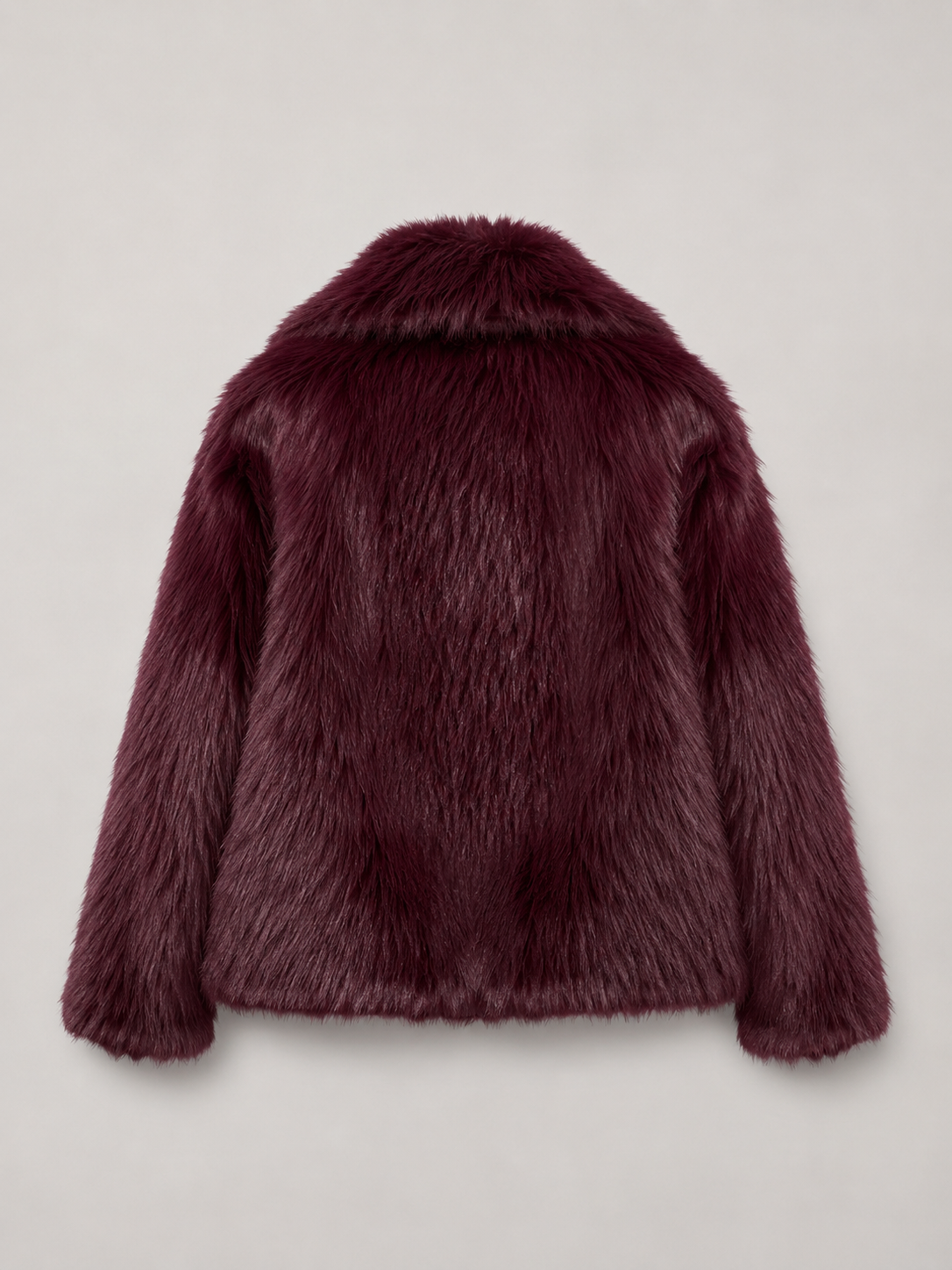 Women's Plush Cropped Faux Fur Jacket