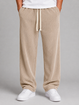 Men's Wide Leg Corduroy Trousers