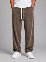 Men's Wide Leg Corduroy Trousers