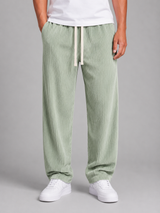 Men's Wide Leg Corduroy Trousers