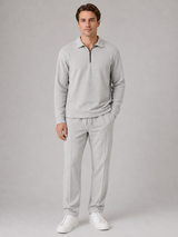 Men's Quarter-Zip Polo & Trouser Set