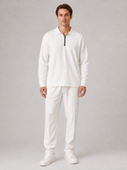Men's Quarter-Zip Polo & Trouser Set