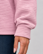 Women's Ribbed Quarter-Zip Pullover Sweater