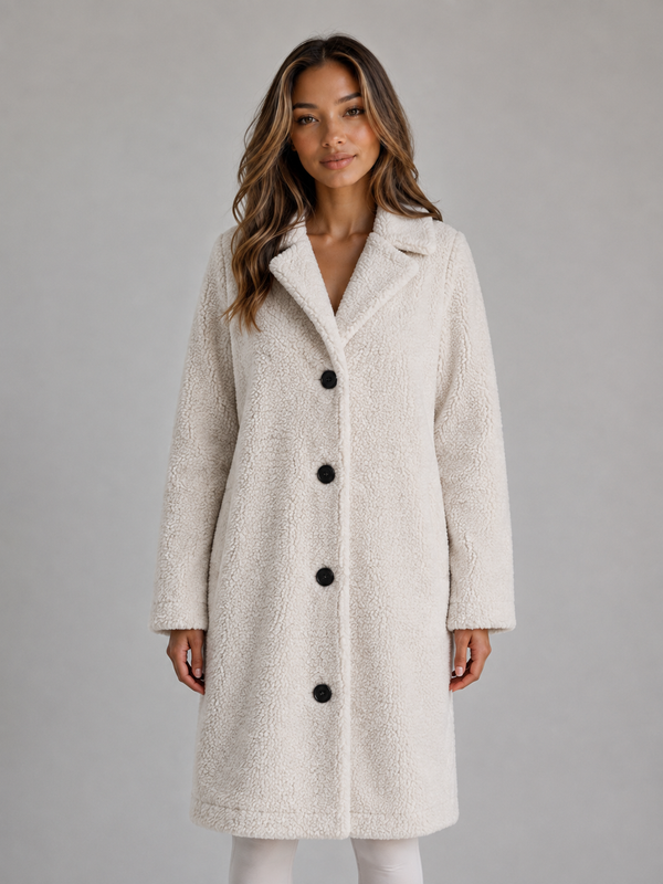 Women's Long Teddy Fleece Coat