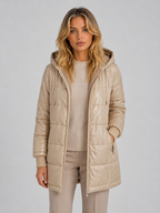 Women's Longline Hooded Puffer Coat
